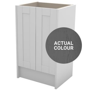 Duarti By Calypso Highwood 500mm Slimline 2 Door Floor Standing Vanity Unit – Panther Grey