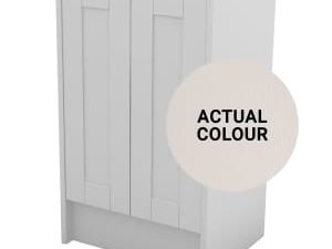 Duarti By Calypso Highwood 500mm Slimline 2 Door Floor Standing Vanity Unit - Taupe