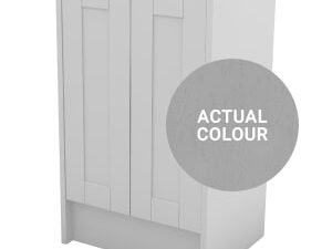 Duarti By Calypso Highwood 500mm Slimline 2 Door Floor Standing Vanity Unit - Fossil Grey