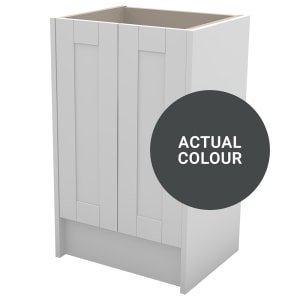 Duarti By Calypso Highwood 500mm Slimline 2 Door Floor Standing Vanity Unit – Midnight Grey