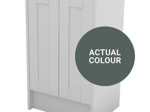 Duarti By Calypso Highwood 500mm Slimline 2 Door Floor Standing Vanity Unit - Woodland Green