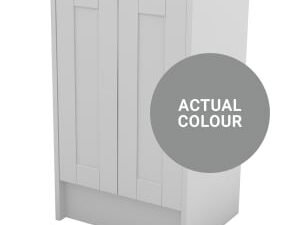 Duarti By Calypso Highwood 500mm Slimline 2 Door Floor Standing Vanity Unit - Twilight Grey