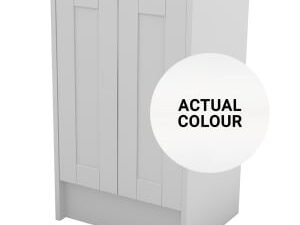 Duarti By Calypso Highwood 500mm Slimline 2 Door Floor Standing Vanity Unit - Matt White