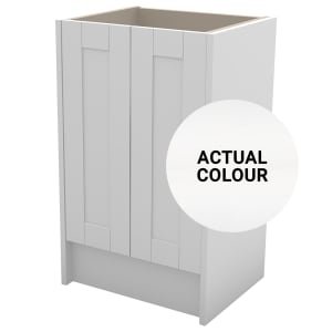 Duarti By Calypso Highwood 500mm Slimline 2 Door Floor Standing Vanity Unit – Matt White