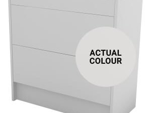 Duarti By Calypso Cascade 800mm Slimline 2 Drawer Floor Standing Vanity Unit - Mirror Grey