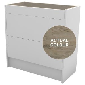 Duarti By Calypso Cascade 800mm Slimline 2 Drawer Floor Standing Vanity Unit – Grey Bark
