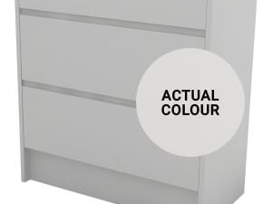 Duarti By Calypso Beaufort 800mm Slimline 2 Drawer Floor Standing Vanity Unit - Grey Varnish