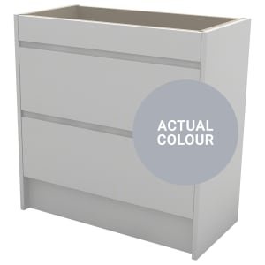Duarti By Calypso Beaufort 800mm Slimline 2 Drawer Floor Standing Vanity Unit – Shadow Grey