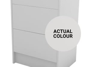 Duarti By Calypso Cascade 600mm Full Depth 2 Drawer Floor Standing Vanity Unit - Mirror Grey