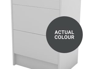 Duarti By Calypso Cascade 600mm Full Depth 2 Drawer Floor Standing Vanity Unit - Midnight Grey