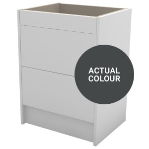 Duarti By Calypso Cascade 600mm Full Depth 2 Drawer Floor Standing Vanity Unit – Midnight Grey
