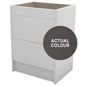 Duarti By Calypso Cascade 600mm Full Depth 2 Drawer Floor Standing Vanity Unit – Galaxy Grey