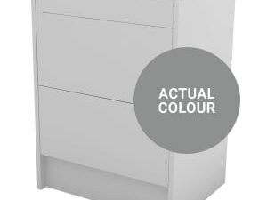 Duarti By Calypso Cascade 600mm Full Depth 2 Drawer Floor Standing Vanity Unit - Twilight Grey