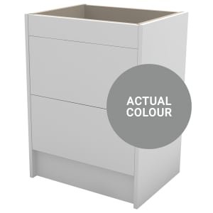 Duarti By Calypso Cascade 600mm Full Depth 2 Drawer Floor Standing Vanity Unit – Twilight Grey