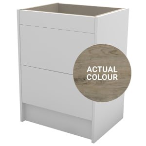 Duarti By Calypso Cascade 600mm Full Depth 2 Drawer Floor Standing Vanity Unit – Grey Bark