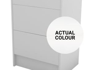 Duarti By Calypso Cascade 600mm Full Depth 2 Drawer Floor Standing Vanity Unit - Matt White
