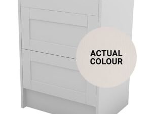 Duarti By Calypso Highwood 600mm Full Depth 2 Drawer Floor Standing Vanity Unit - Taupe