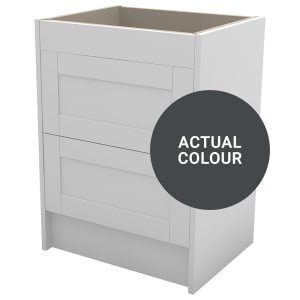 Duarti By Calypso Highwood 600mm Full Depth 2 Drawer Floor Standing Vanity Unit – Midnight Grey
