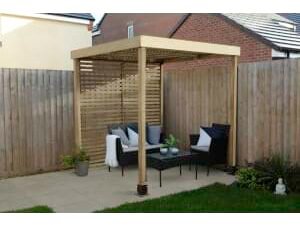 Forest Garden Modular Pergola with 1 Side Panel Pack - 1.97 x 1.97m