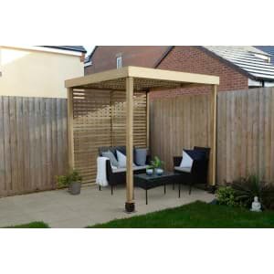 Forest Garden Modular Pergola with 1 Side Panel Pack – 1.97 x 1.97m