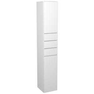 Wickes Vienna Modern Tower Unit With Drawers, in White, Size: 300x1762mm