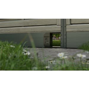 DuraPost Black Hedgehog Hole for Gravel Board – 150mm