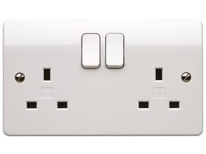 MK Rapid Fix Double Switched Socket