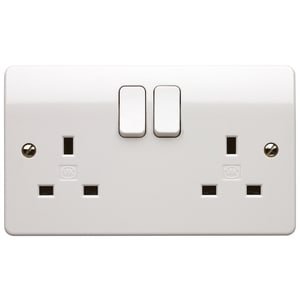 MK Rapid Fix Double Switched Socket