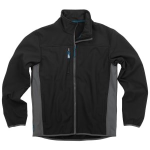 Tough Grit Softshell Jacket, in Black and Grey Water-Resistant, Size: M