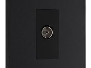 BG Evolve Matt Black Single Socket for TV or FM Co-Axial Aerial Connection