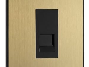 BG Evolve Brushed Brass Single Secondary Telephone Socket