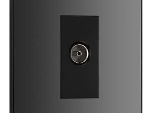 BG Evolve Black Chrome Single Socket for TV & FM Co-Axial Aerial Connection