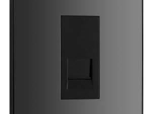 BG Evolve Secondary Black Chrome Single Telephone Socket