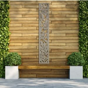 Honeysuckle Stone Grey Decorative Garden Screen – 1800 x 300mm