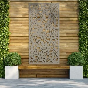 Honeysuckle Stone Grey Decorative Garden Screen – 1800 x 900mm