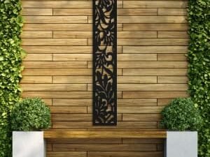 Honeysuckle Anthracite Decorative Garden Screen - 1800 x 300mm