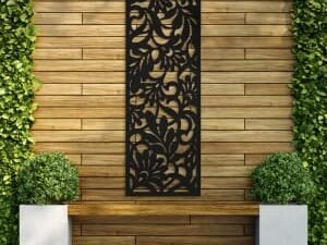 Honeysuckle Anthracite Decorative Garden Screen - 1800 x 600mm