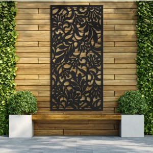 Honeysuckle Anthracite Decorative Garden Screen – 1800 x 900mm