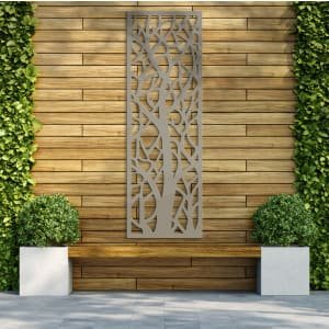 Autumn Stone Grey Decorative Garden Screen – 1800 x 600mm