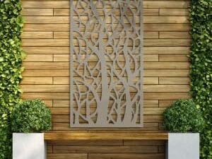 Autumn Stone Grey Decorative Garden Screen - 1800 x 900mm