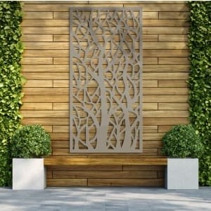 Autumn Stone Grey Decorative Garden Screen – 1800 x 900mm