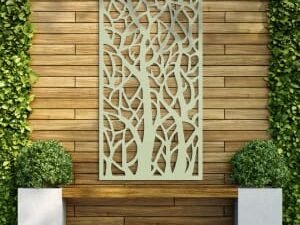Autumn Soft Sage Decorative Garden Screen - 1800 x 900mm