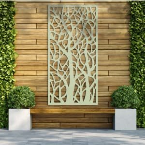 Autumn Soft Sage Decorative Garden Screen – 1800 x 900mm