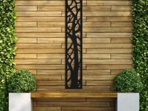 Autumn Anthracite Decorative Garden Screen - 1800 x 300mm