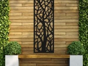 Autumn Anthracite Decorative Garden Screen - 1800 x 600mm