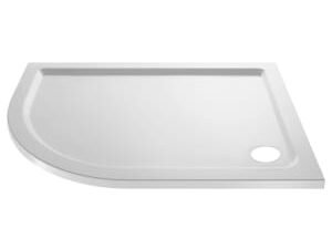 Wickes 40mm Pearlstone Left Hand Quadrant Shower Tray - 1200 x 800mm