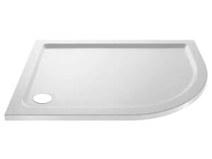 Wickes 40mm Pearlstone Right Hand Quadrant Shower Tray - 1000 x 800mm