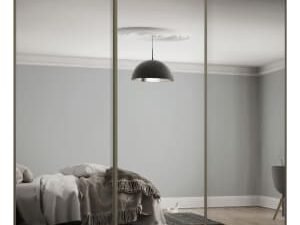 Spacepro Heritage 3 Wardrobe Door Kit Nickel Framed - 3x 1 Panel Mirror - 2717mm (W)