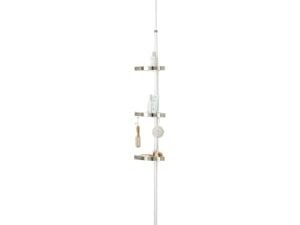 Lloyd Pascal Floor to Ceiling 3 Shelf Corner Shower Storage - White