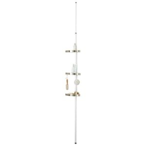Lloyd Pascal Floor to Ceiling 3 Shelf Corner Shower Storage – White